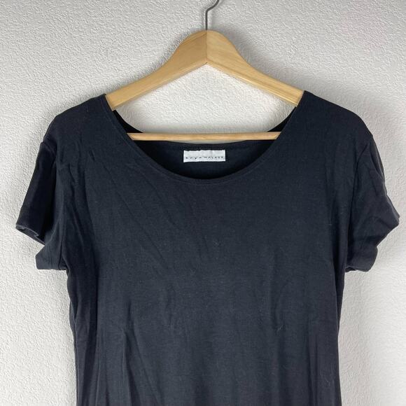 Bryn Walker T-Shirt Dress Womens Medium Black Tencel Blend Short Sleeve Casual - Picture 2 of 11